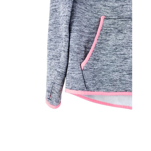Under Armour ColdGear XS Womens Loose Fit Hooded Sweatshirt Gray & Pink - Picture 3 of 6